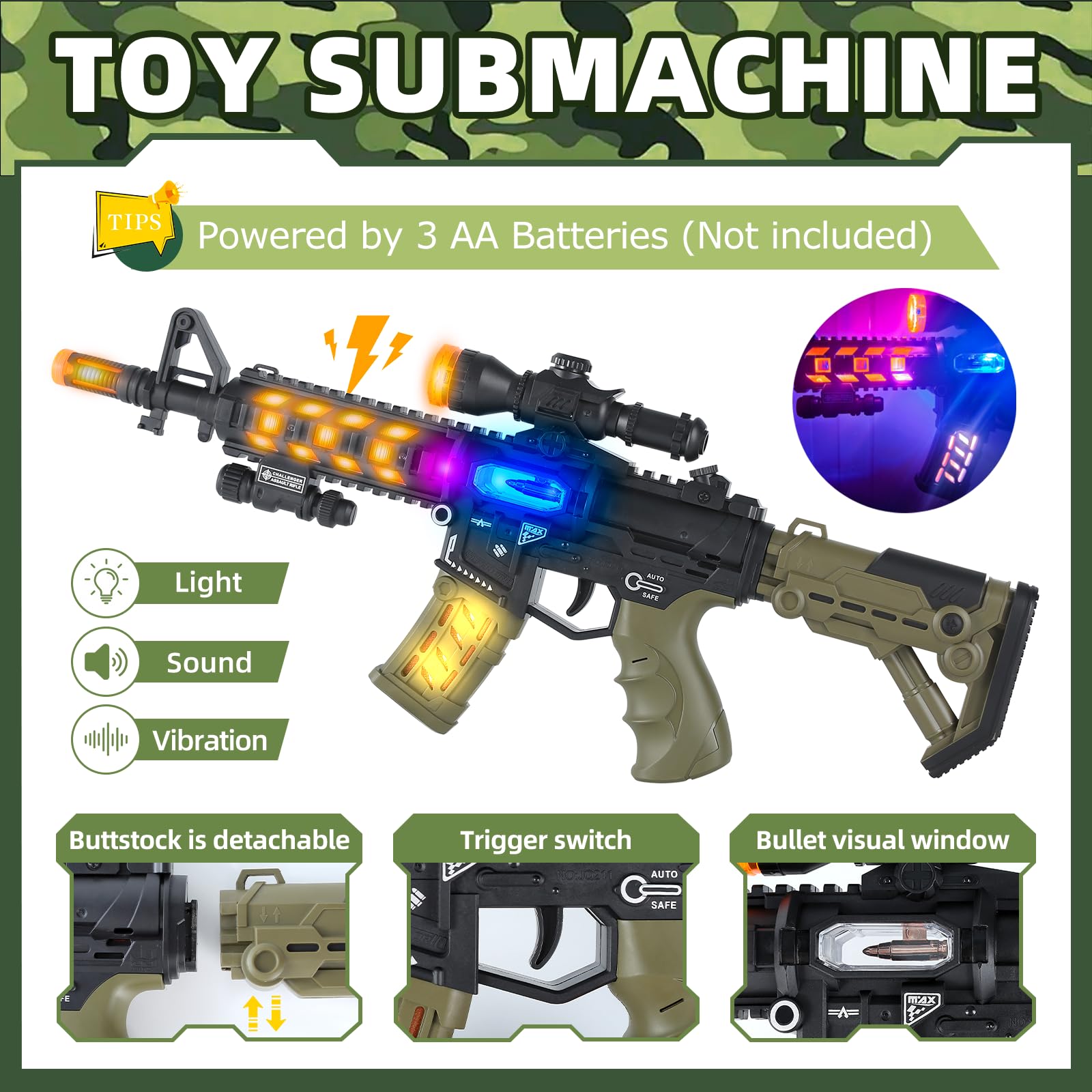 Qivbicy army costume walkie talkie and compass image highlights practical kid friendly accessories