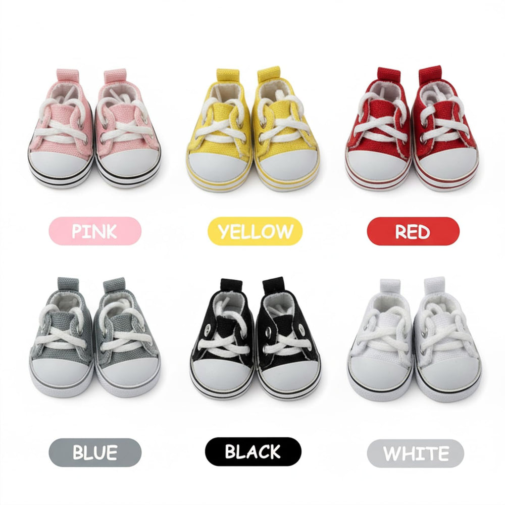 QIXINGWISE 17cm doll shoes color pack; two-color set brightens outfits.