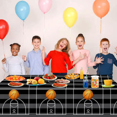QIYANPAX basketball tablecloth easy-clean option for quick messes