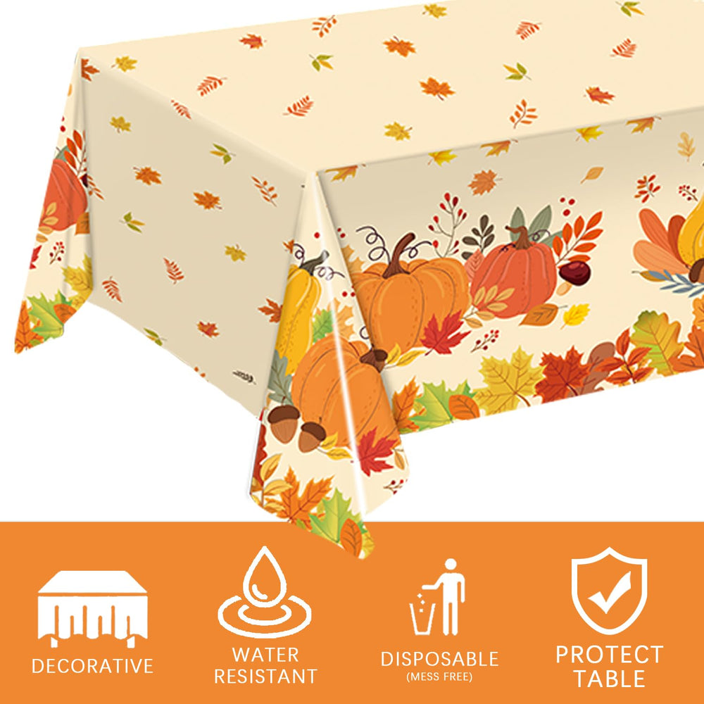QIYANPAX fall party decor tablecloth ideal for Thanksgiving celebrations.