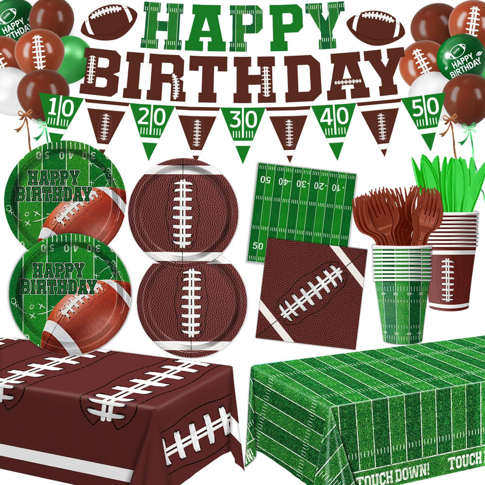 QIYANPAX football plates 9-inch for sturdy dining at a game-day party