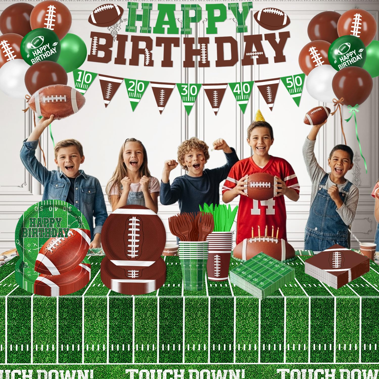 QIYANPAX football tablecloths 54x108 protect surfaces with stadium ambiance