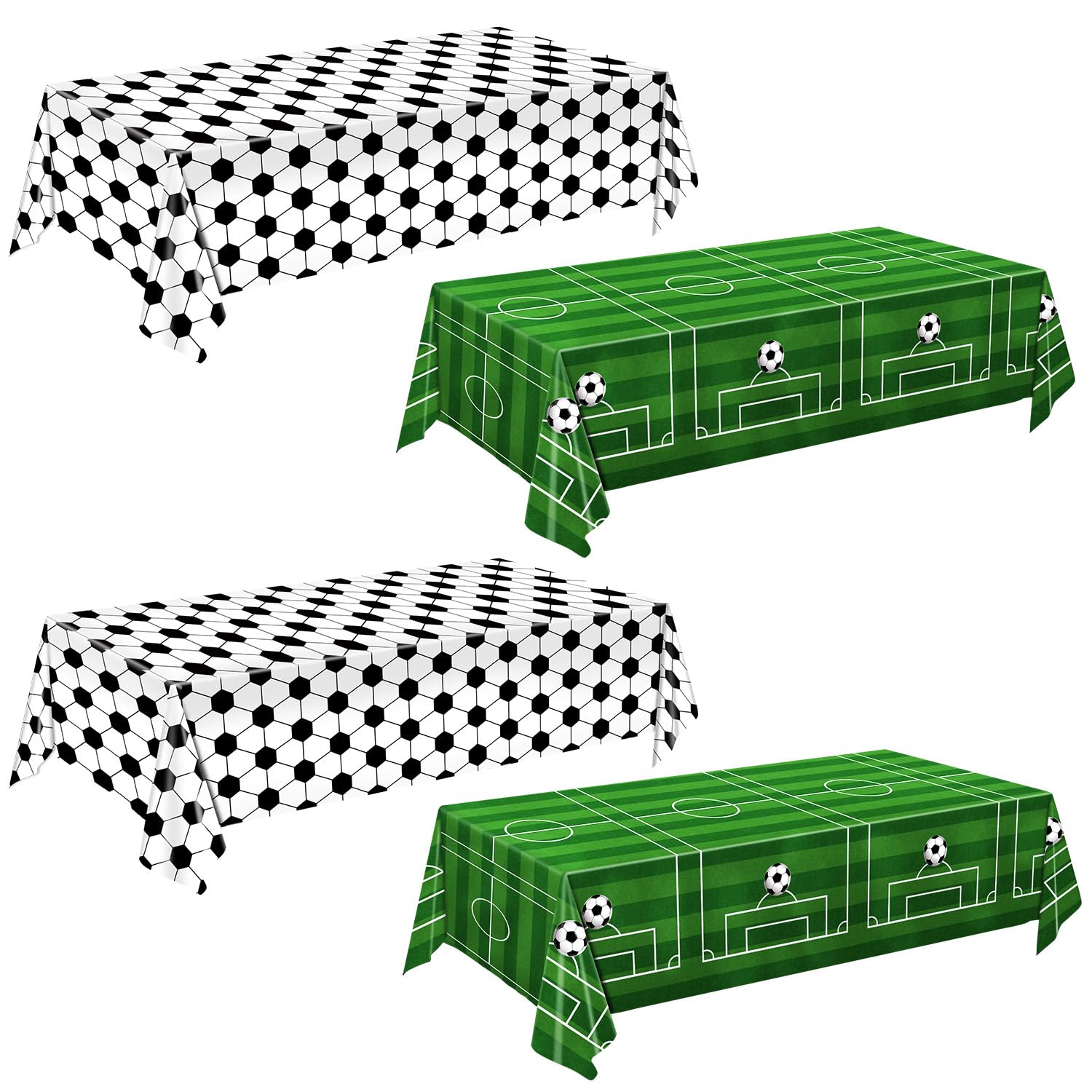 QIYANPAX soccer tablecloth with classic ball pattern for party decor