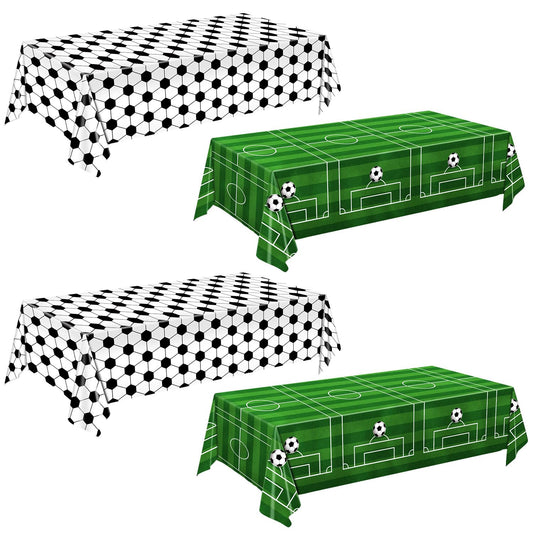 QIYANPAX soccer tablecloth with classic ball pattern for party decor