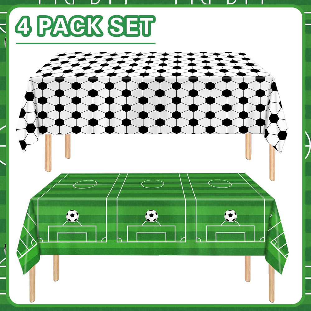 QIYANPAX soccer tablecloth green field design for authentic soccer vibes