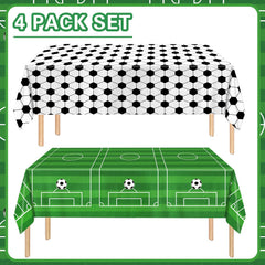 QIYANPAX soccer tablecloth green field design for authentic soccer vibes