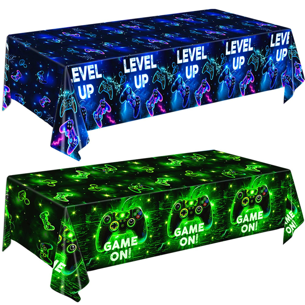 QIYANPAX waterproof tablecloth protects surfaces from spills during gaming parties