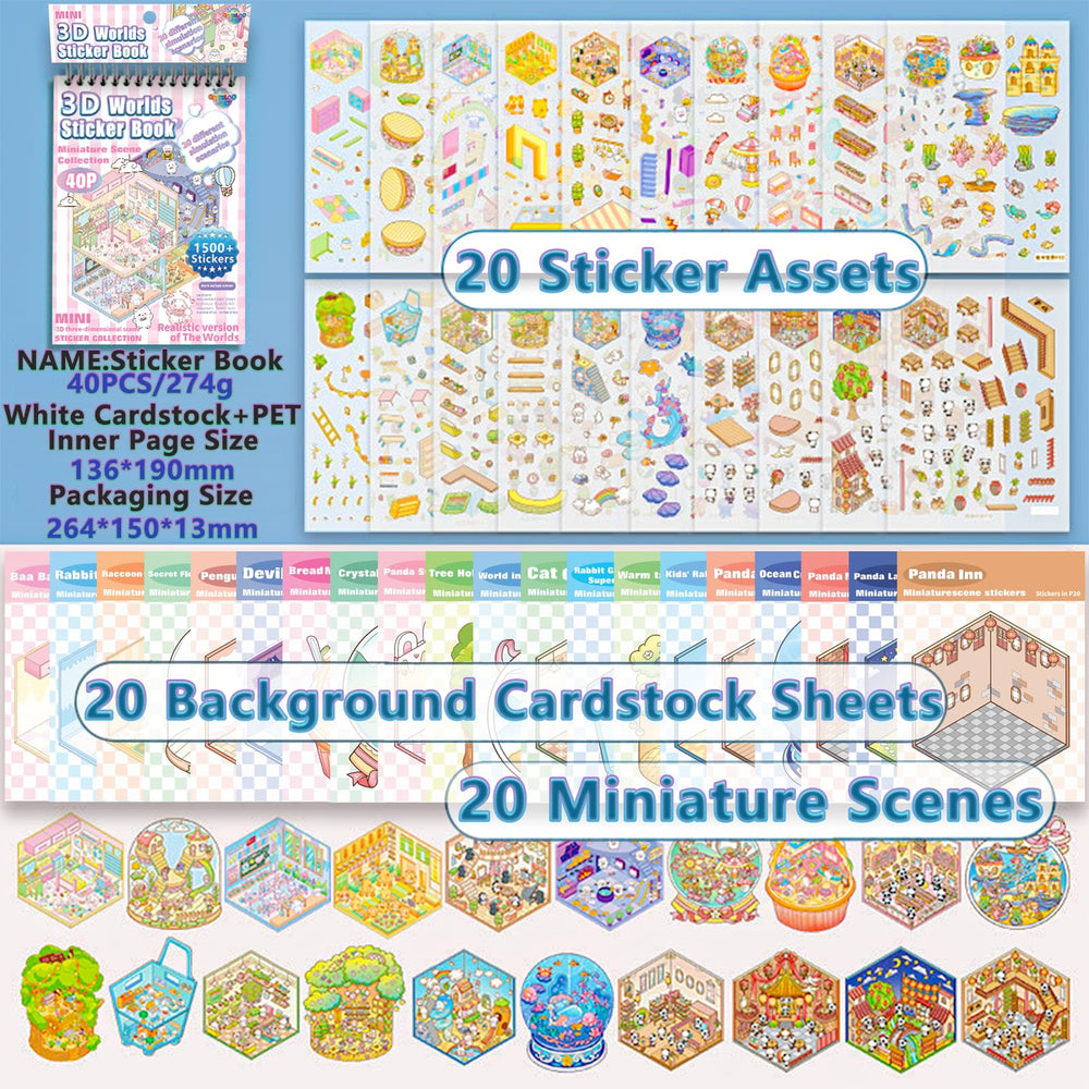 QIYEELOO DIY 3D stickers for mix-and-match scenes