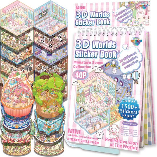 QIYEELOO sticker book activity with 20 sets for creative play