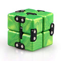 QiyI Little Golden Elephant infinity cube emerald green, closed view, aids focus on tasks.