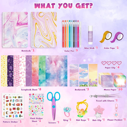 QIYVLOS 9-color pen set brings vibrant writing and doodling to life.