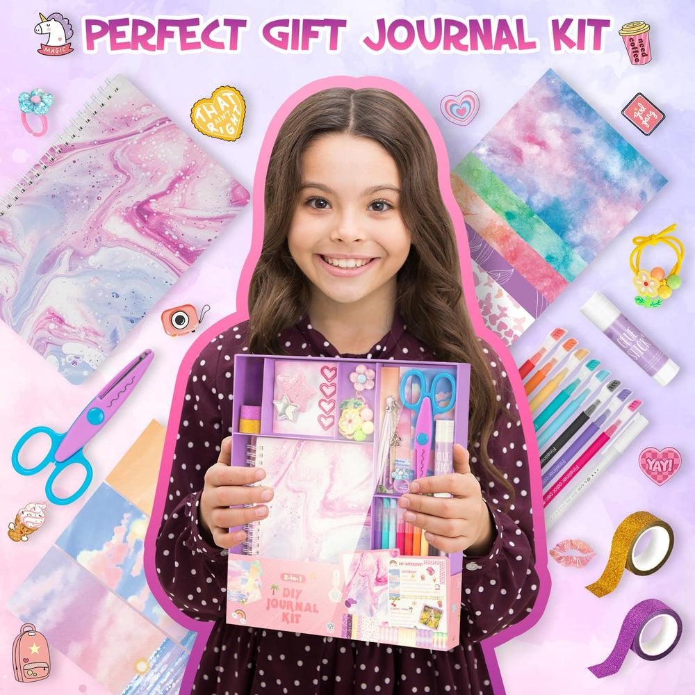 QIYVLOS journal kit offers hours of imaginative crafting fun.