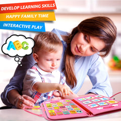 Qizfun Busy Board alphabet and animals boost early literacy and recognition skills.