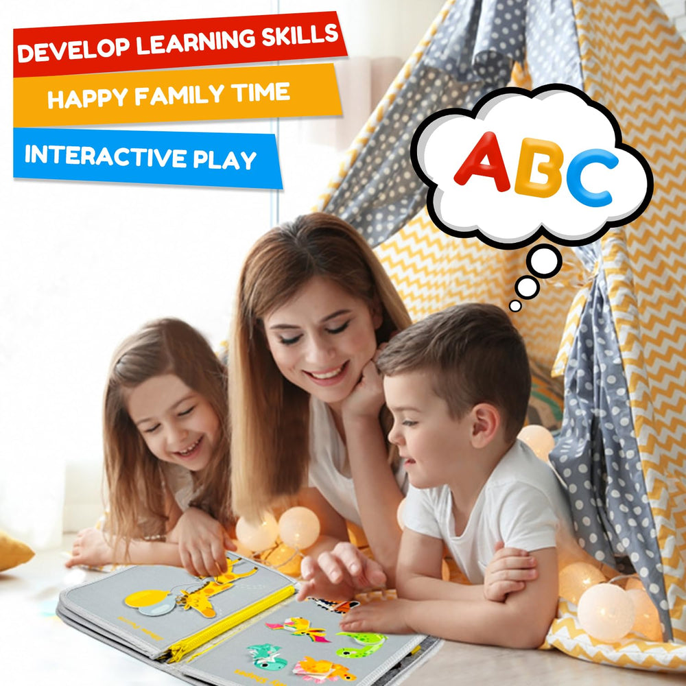 Qizfun Busy Board page with a simple puzzle activity