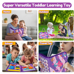 Qizfun Mermaid Busy Board lace page builds hand-eye coordination in playful steps.