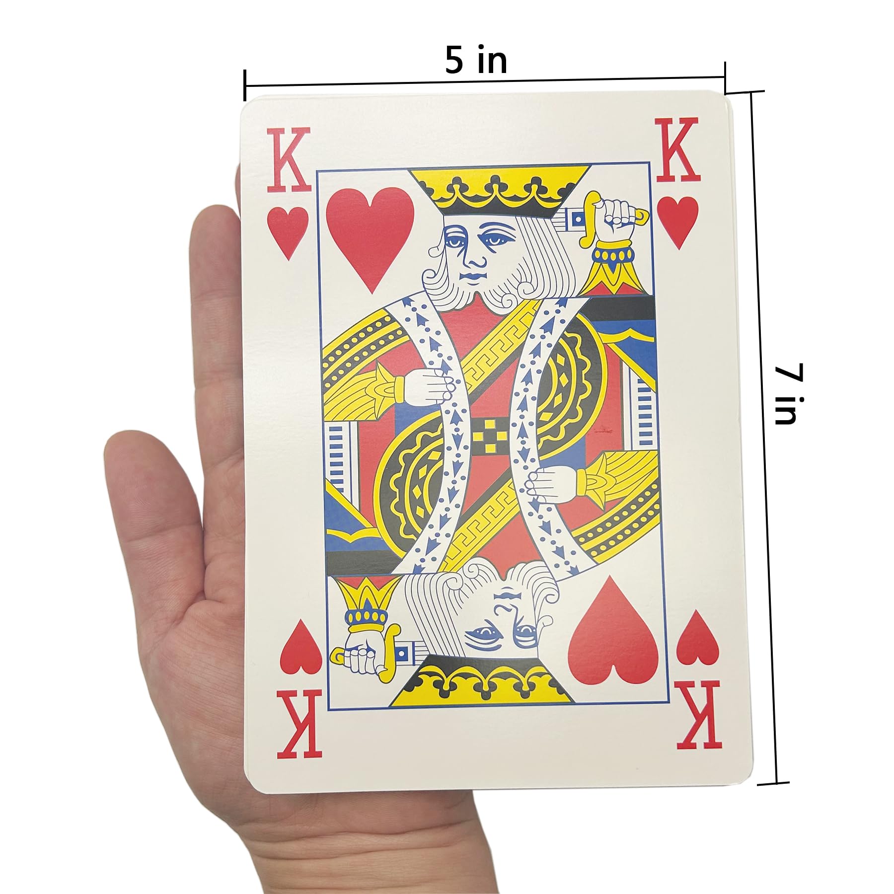 QkonkgnS oversized deck of 52 cards with jokers for colorful casino-style play.