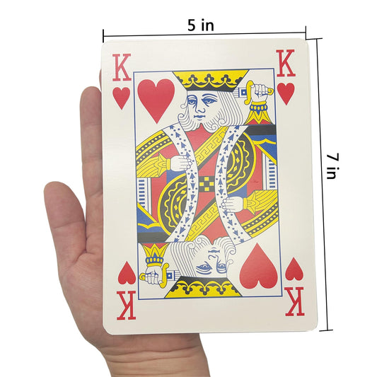 QkonkgnS oversized deck of 52 cards with jokers for colorful casino-style play.