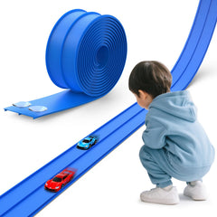 QLANGGO flexible track 15ft wheel lane for extended play with 1/64 cars