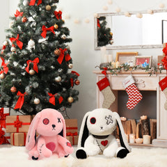 Qleewei Goth Bunny plush in 30cm size for cuddling