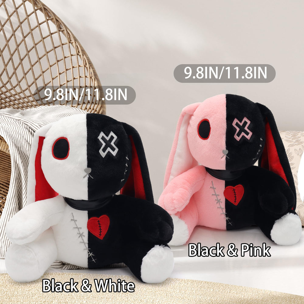 Qleewei Goth Bunny plush gift idea for Halloween or Easter