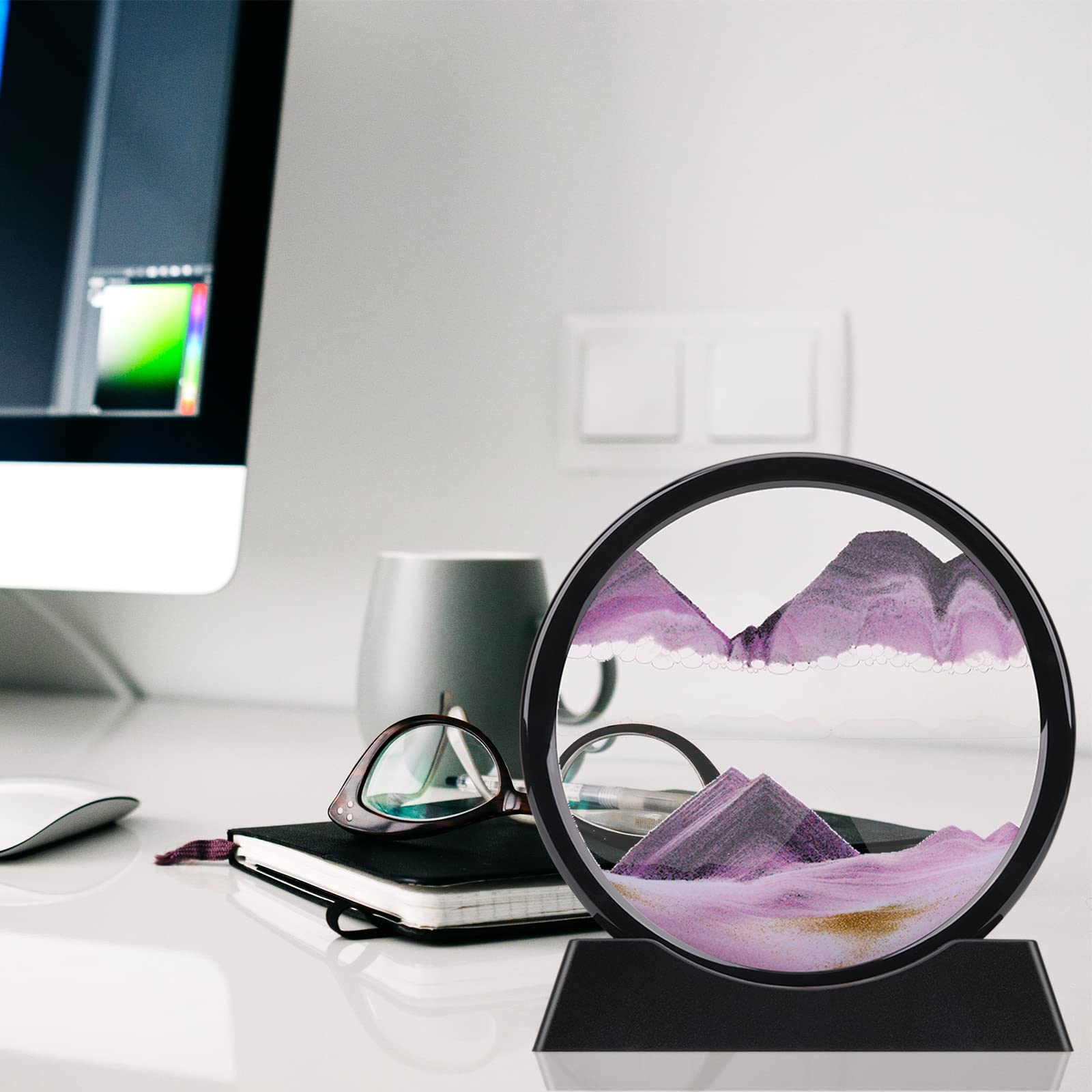 QLKUNLA clear lead-free glass sand picture reveals fine detail and color