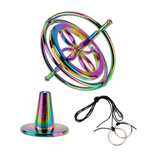QLKUNLA gyroscope in motion, showing flying dynamics for learning physics concepts.