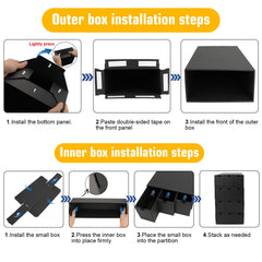 QLOUNI all black finish offers a premium storage look