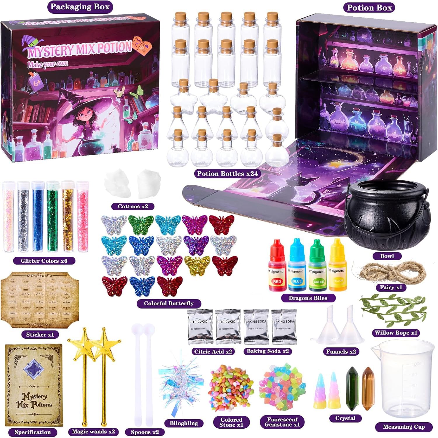 QLRR Potion grimoire journal helps kids document ideas and results.