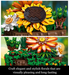 QLT QIAOLETONG colorful flowers panel emphasizes sunflowers and daisies for cheerful focal points.