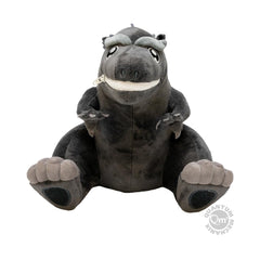 QMx Godzilla Zippermouth Plush dorsal fins accent retro kaiju styling on your shelf.
