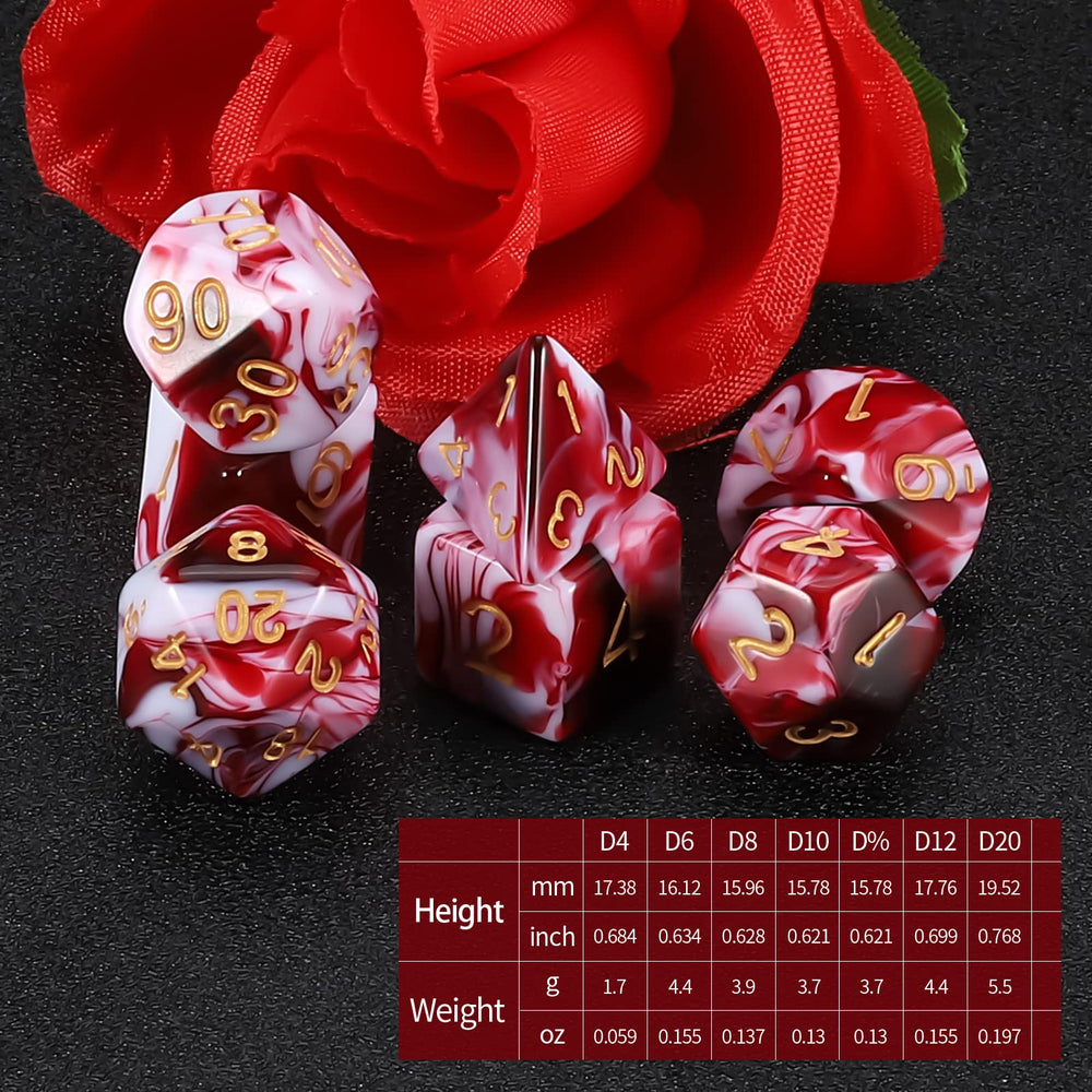 QMAY polished acrylic dice with bold colors for smooth rolling.