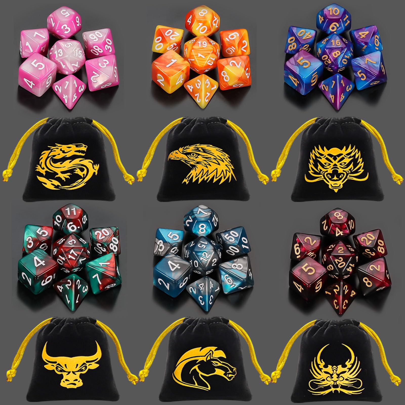 QMay DND dice d20 die highlights sharp numerals for critical rolls