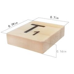 QMET wood letter tiles 18x20mm show crisp letters for reliable spelling projects