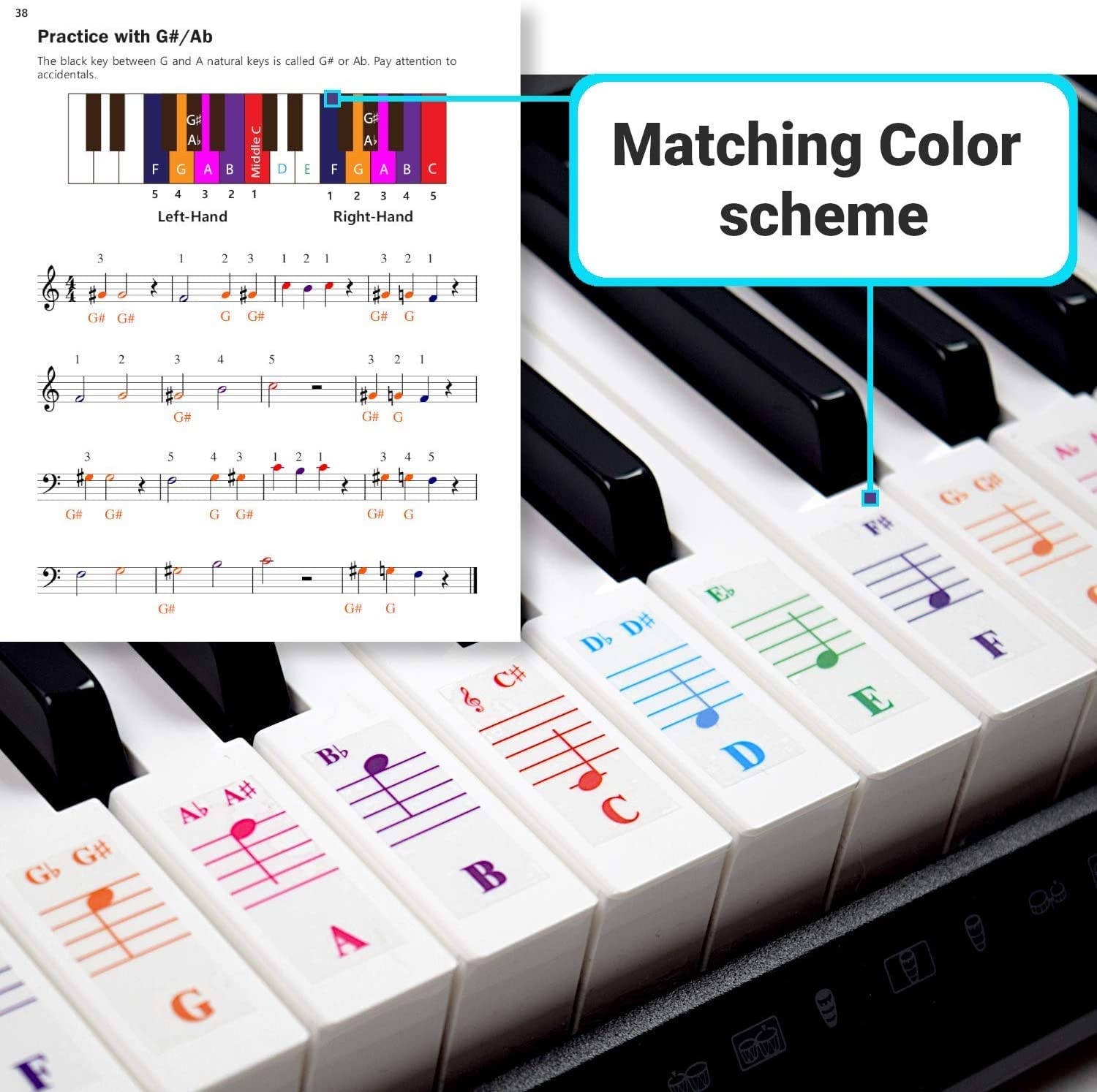 QMG beginner piano lesson set designed for home practice.