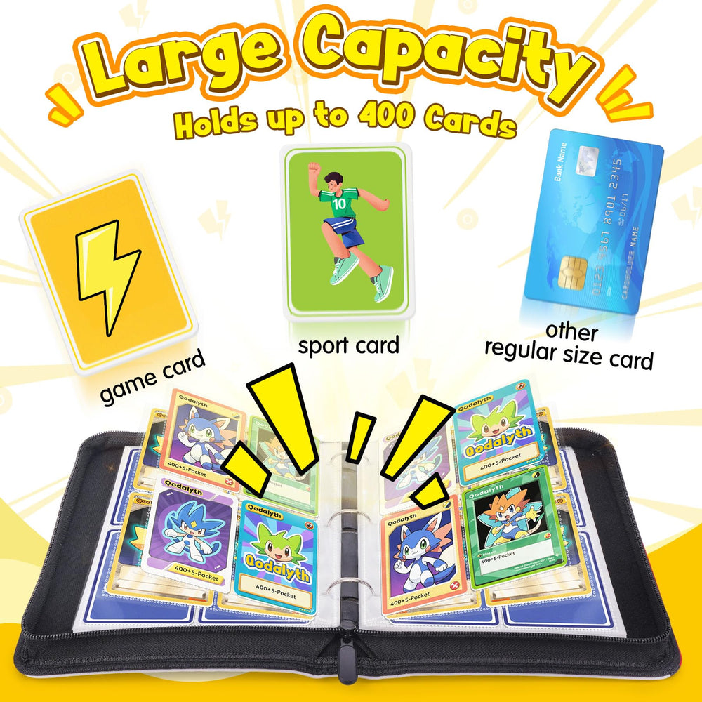 Includes five hard plastic sleeves to protect and showcase prized cards.