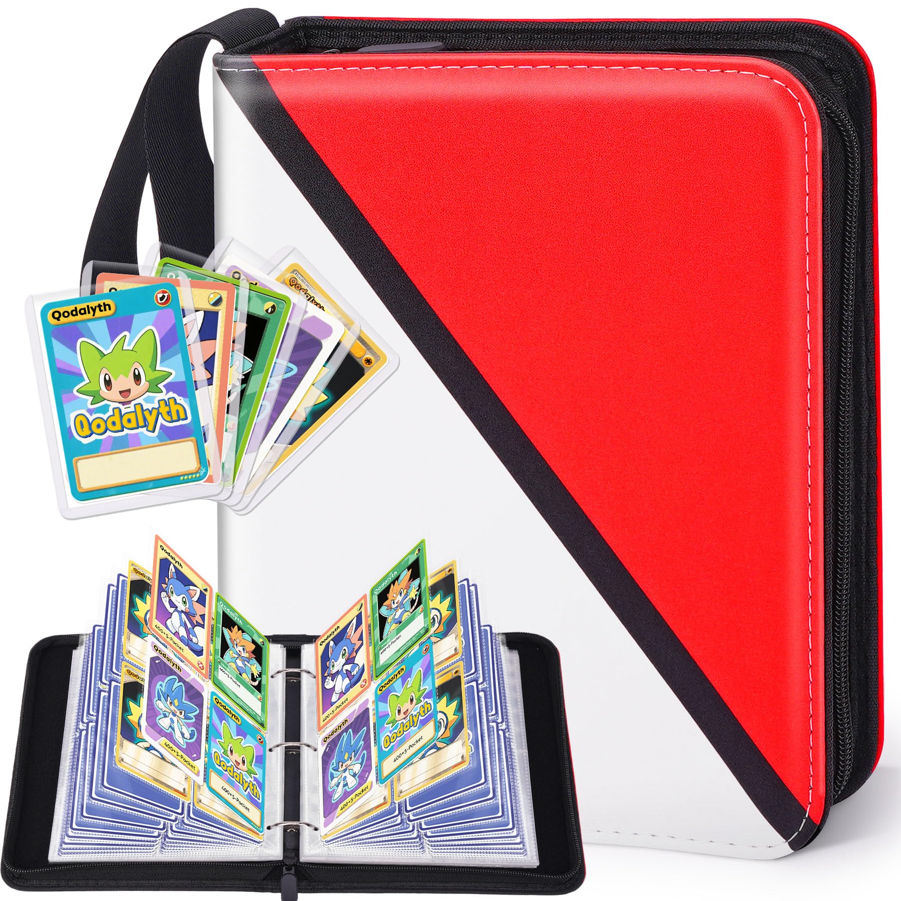 Qodalyth Card Binder with 4-pocket zipper guards and organizes a growing collection.