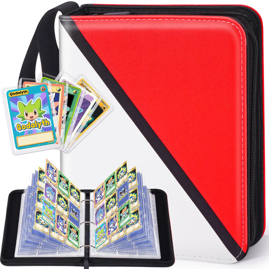 Qodalyth Card Binder 9-pocket zipper front view offers secure, portable card storage.