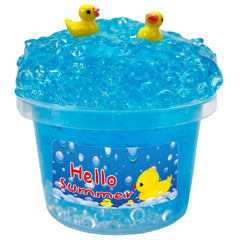 QOFRJTU Charming Blue Crunchy Fishbowl Bead Slime in a jar for sensory play