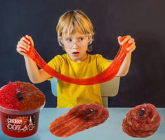 QOFRJTU Slime in hand offers tactile, stress-relief play for kids.