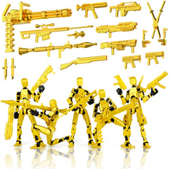 Qoopower Gatling Gun T13 Titan 13 action figure assembled for sturdy display