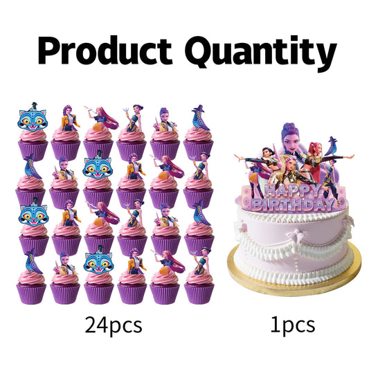 QOQXQOOH cartoon dessert decorations brighten cupcakes