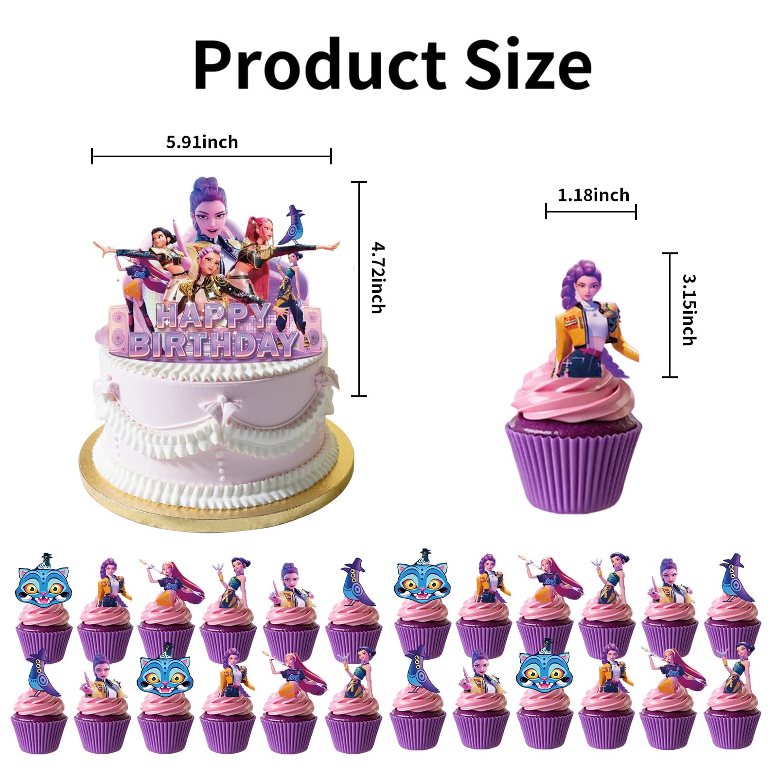 QOQXQOOH cartoon dessert decorations add color to treats