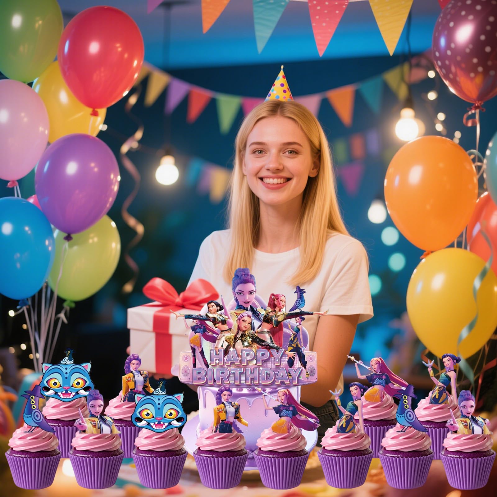 QOQXQOOH cupcake decorations collection for party treats