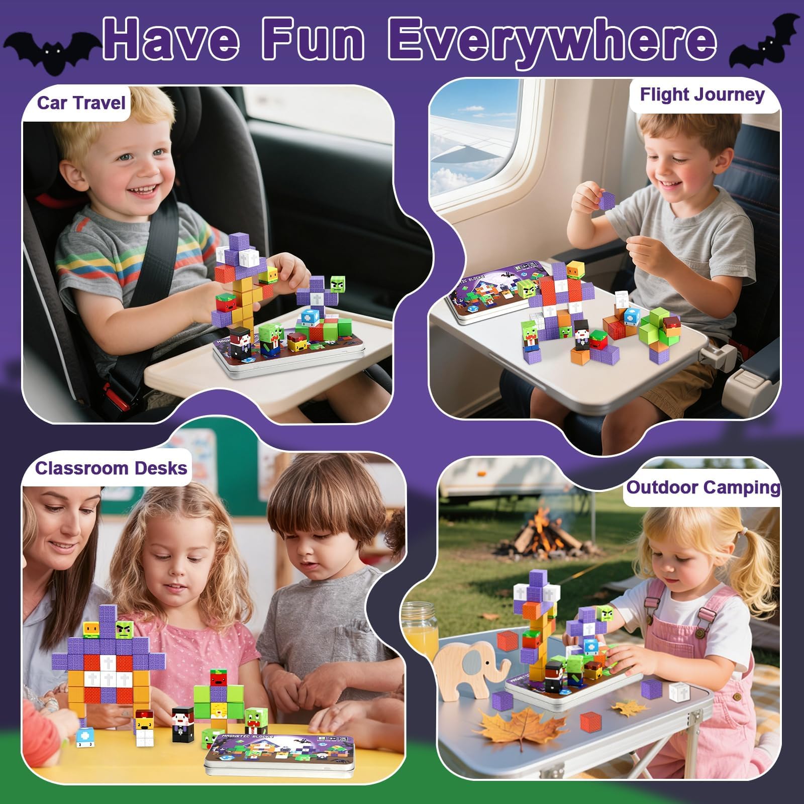 QOUBAI textured pieces enhance sensory engagement during play