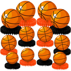 QOUBAI basketball centerpiece honeycomb 4-3 inch size for sturdy party tables