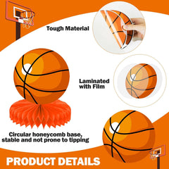 QOUBAI basketball centerpiece honeycomb 6-7 inch size creates a striking focal point