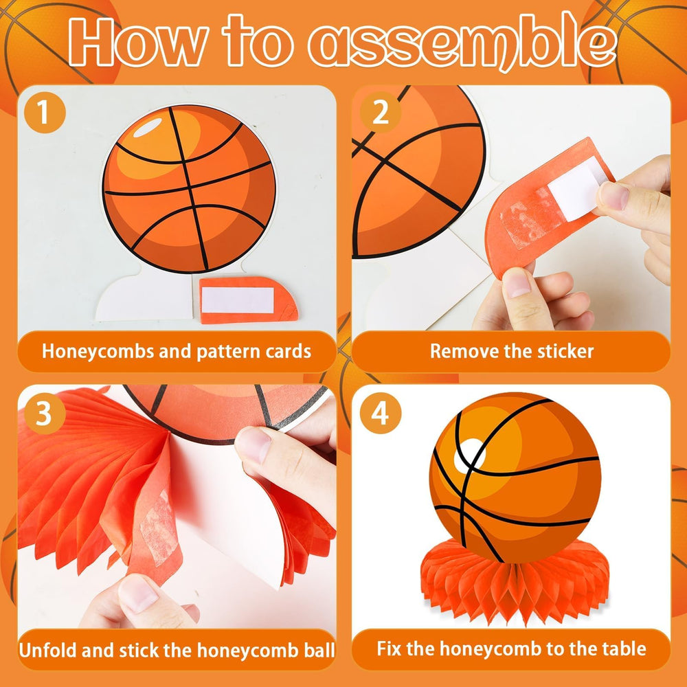 QOUBAI orange and black basketball honeycomb collection adds playful sport vibe