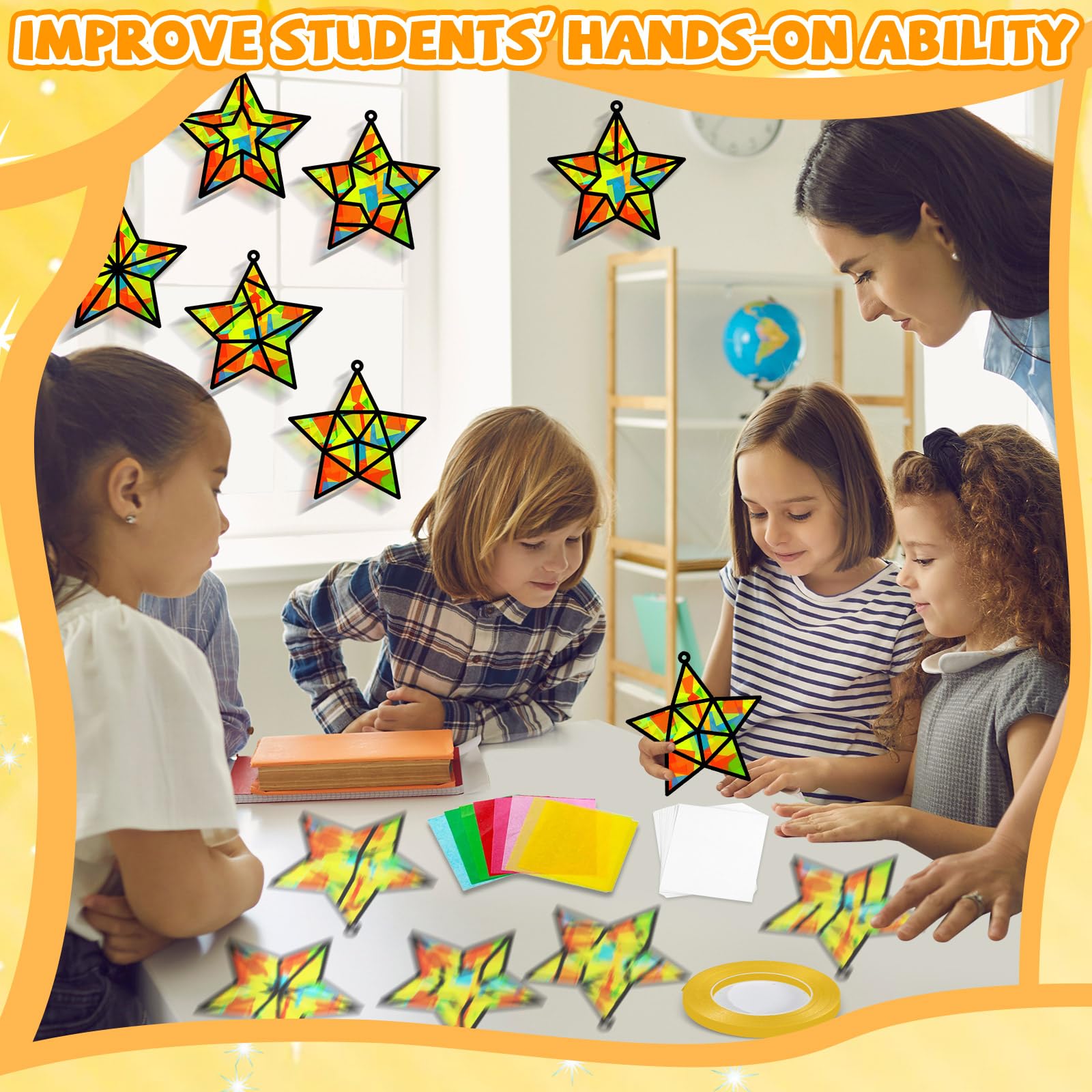 QOUBAI kids crafts kit supports classroom decor and family activities