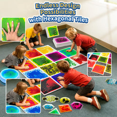Qoytqoy Liquid Sensory Tiles line-path supports stepping sequences for calm movement.