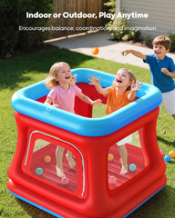 QPAU 3-in-1 bounce house outdoor-ready design supports versatile play anywhere.